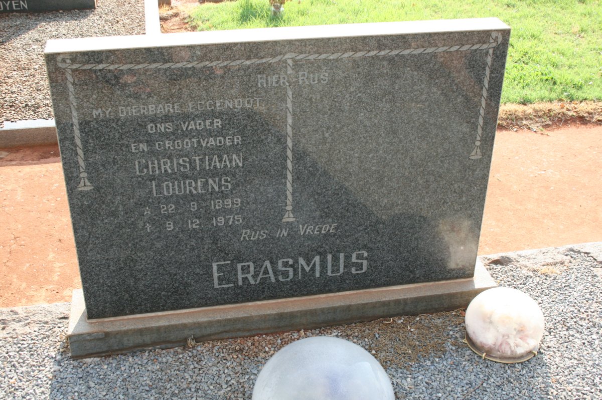 ERASMUS Christiaan Lourens 1899-1975