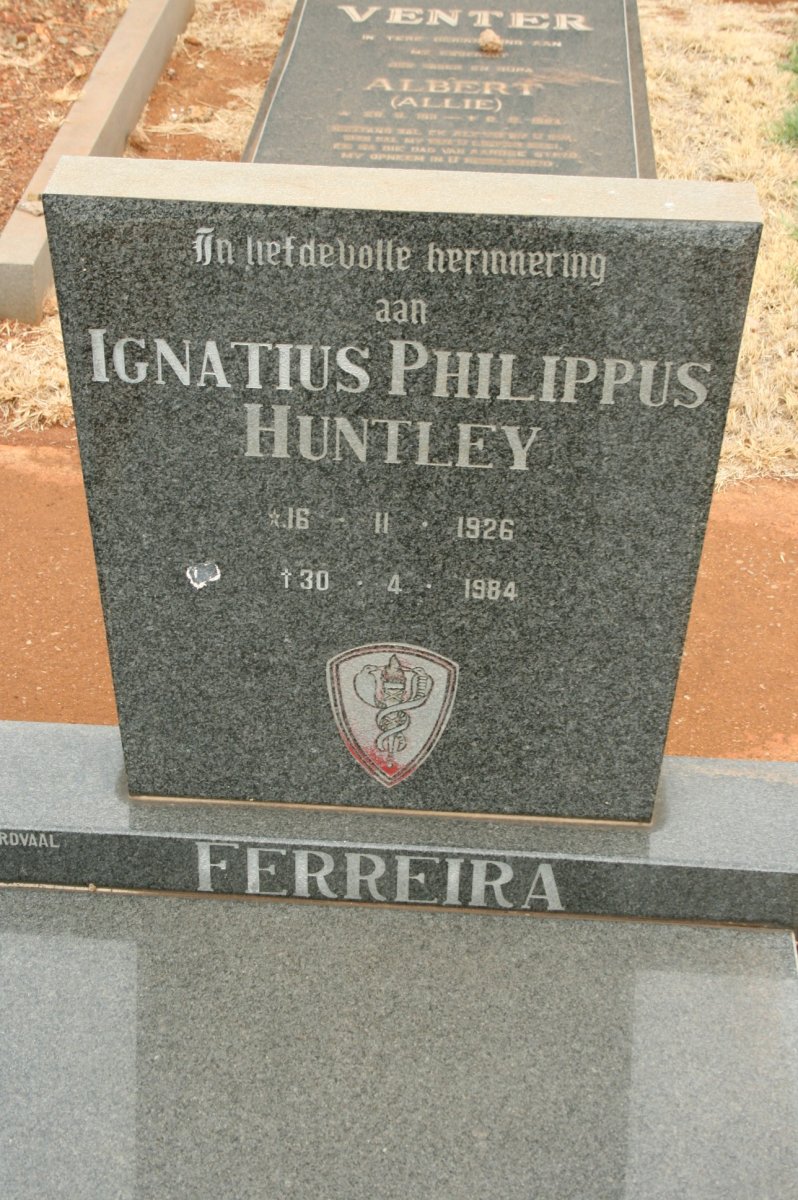 FERREIRA Ignatius Philippus Huntley 1926-1984