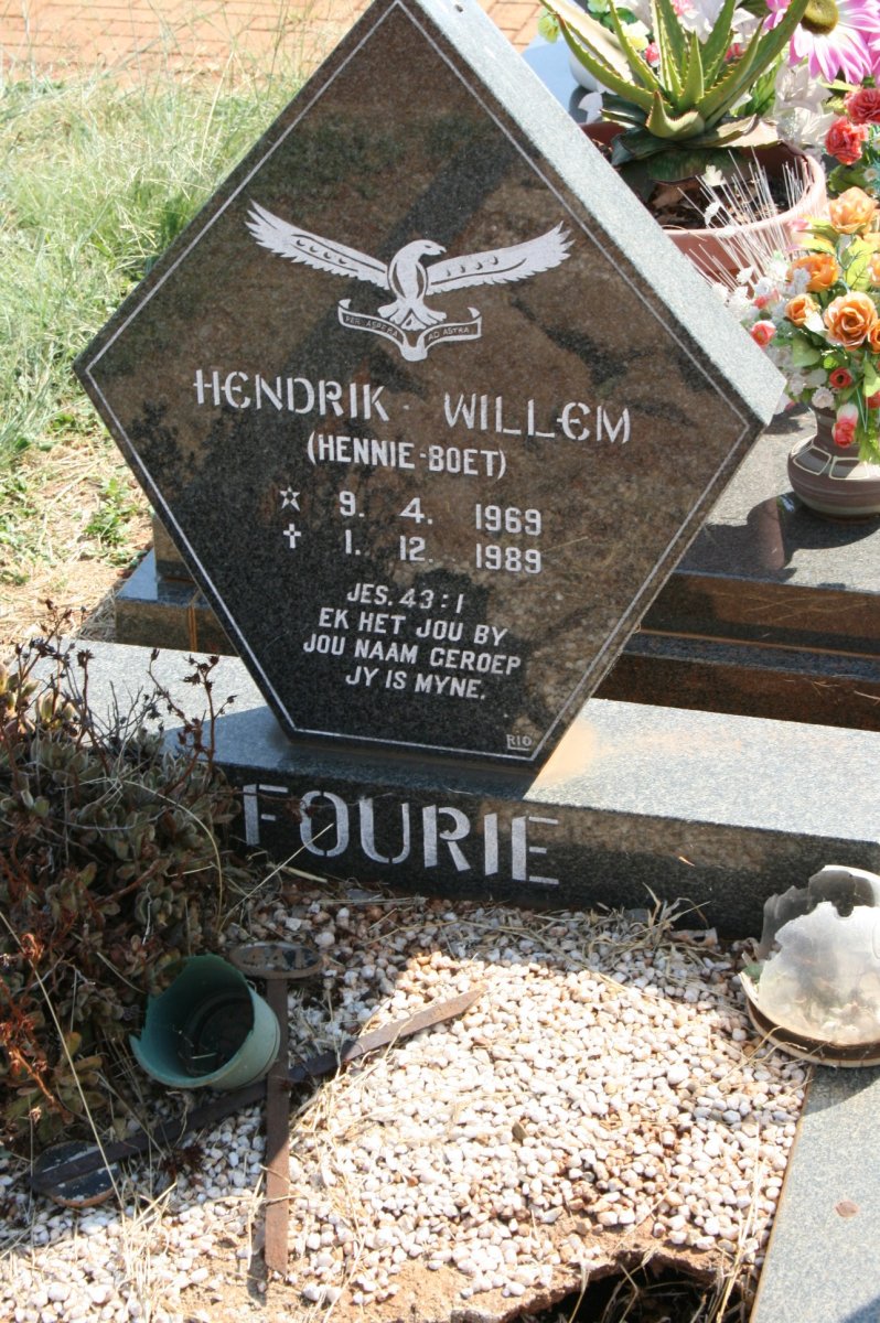 FOURIE Hendrik Willem 1969-1989