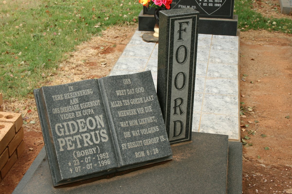 FOORD Gideon Petrus 1952-1996 