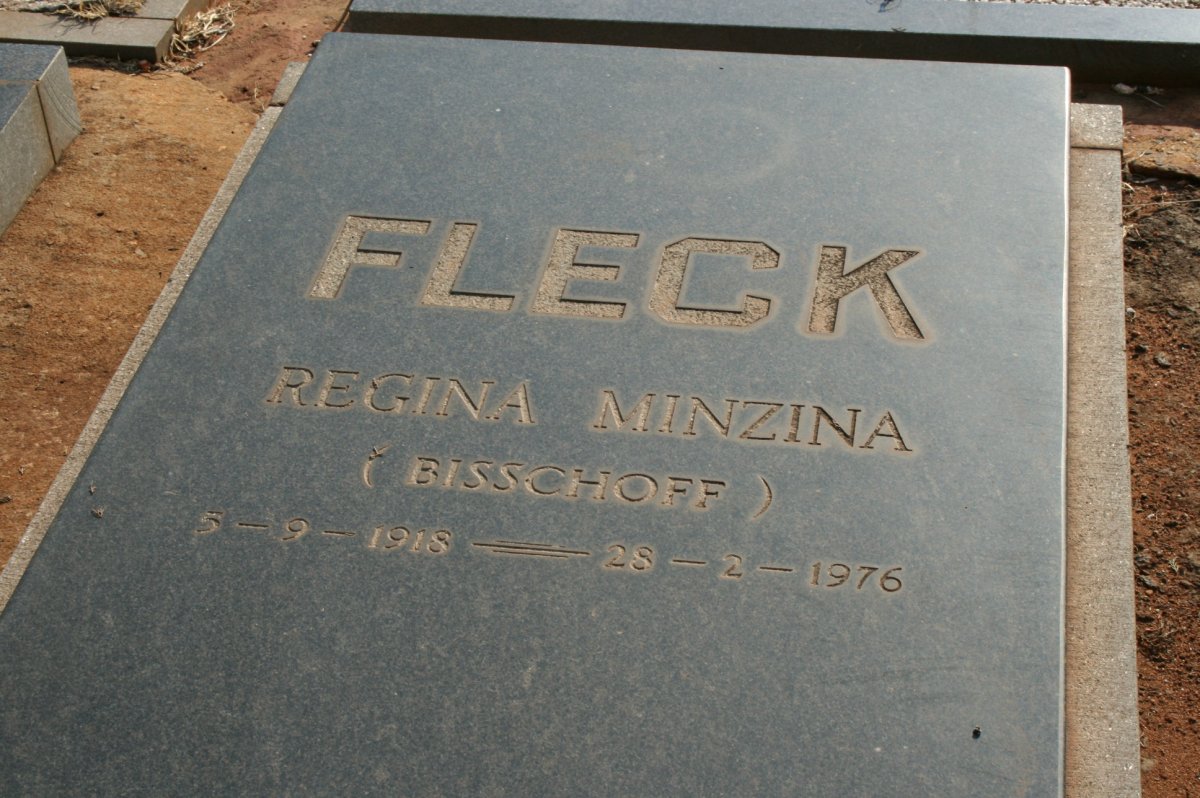 FLECK Regina Minzina nee BISSCHOFF 1918-1976