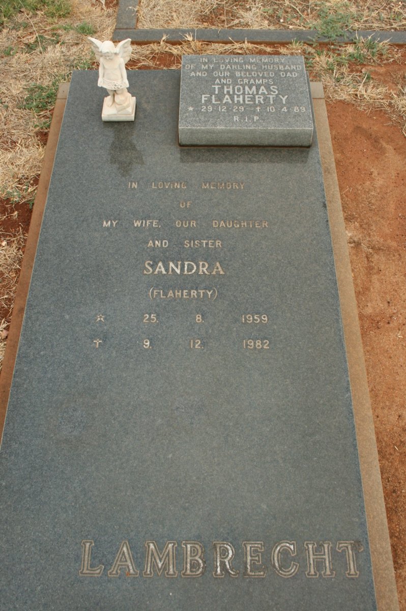 FLAHERTY Thomas 1929-1989 :: LAMBRECHT Sandra nee FLAHERTY 1959-1982