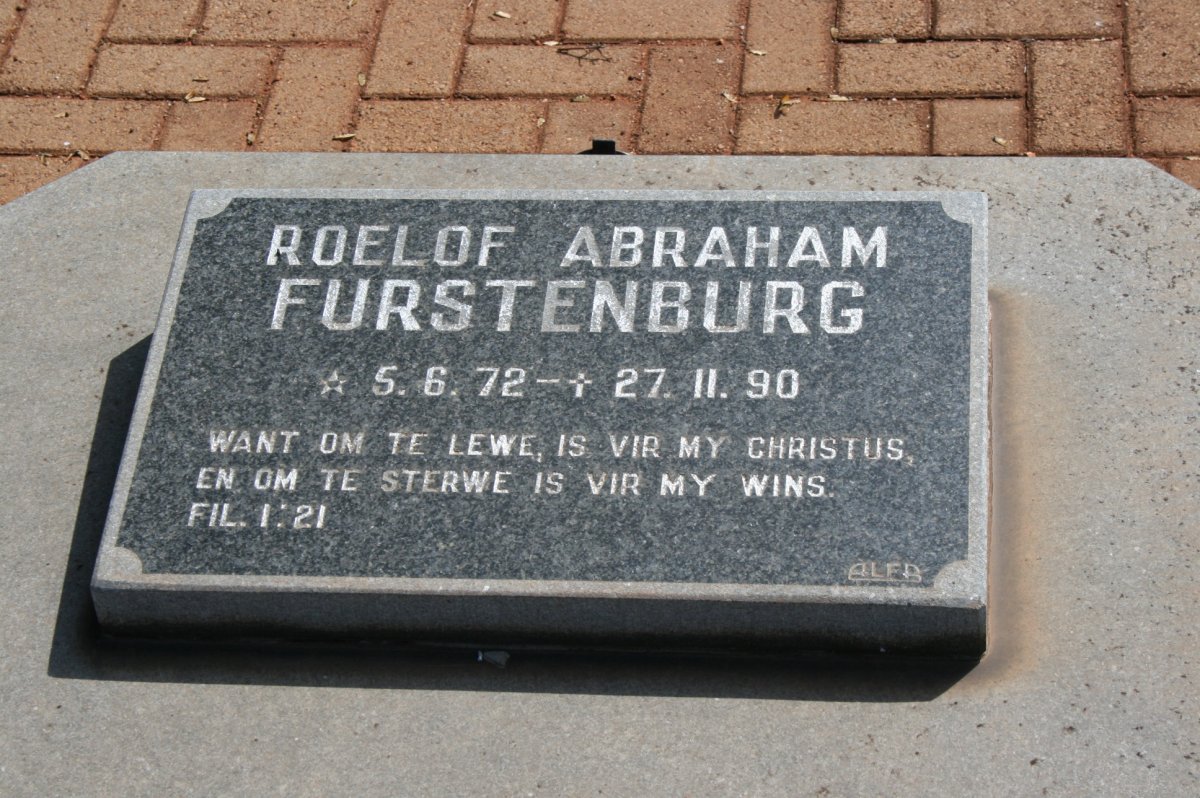 FURSTENBURG Roelof Abraham 1972-1990
