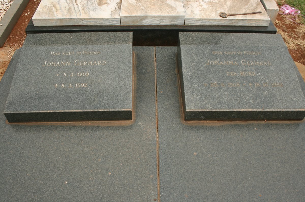 GERHARD Johann 1909-1992 &amp; Johanna MORR 1908-1988