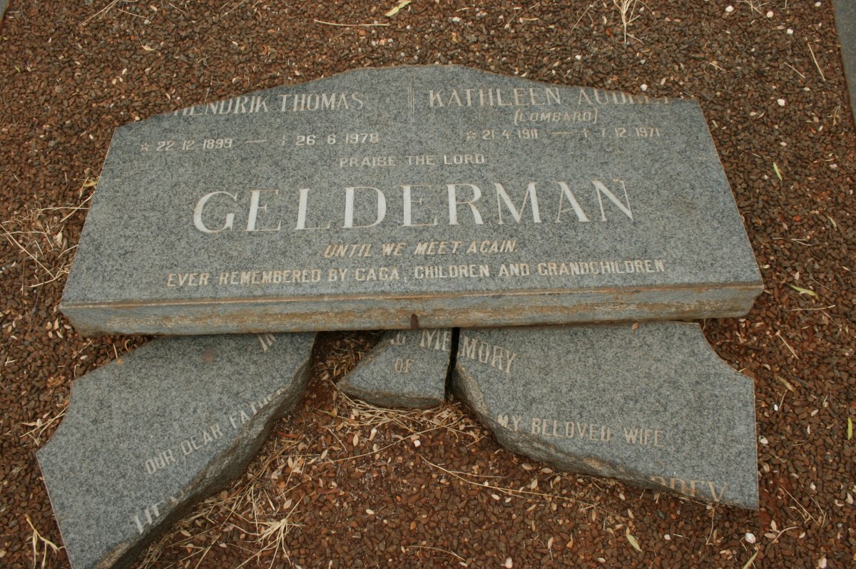 GELDERMAN Hendrik Thomas 1899-1978 &amp; Kathleen Audrey LOMBARD 1904-1971