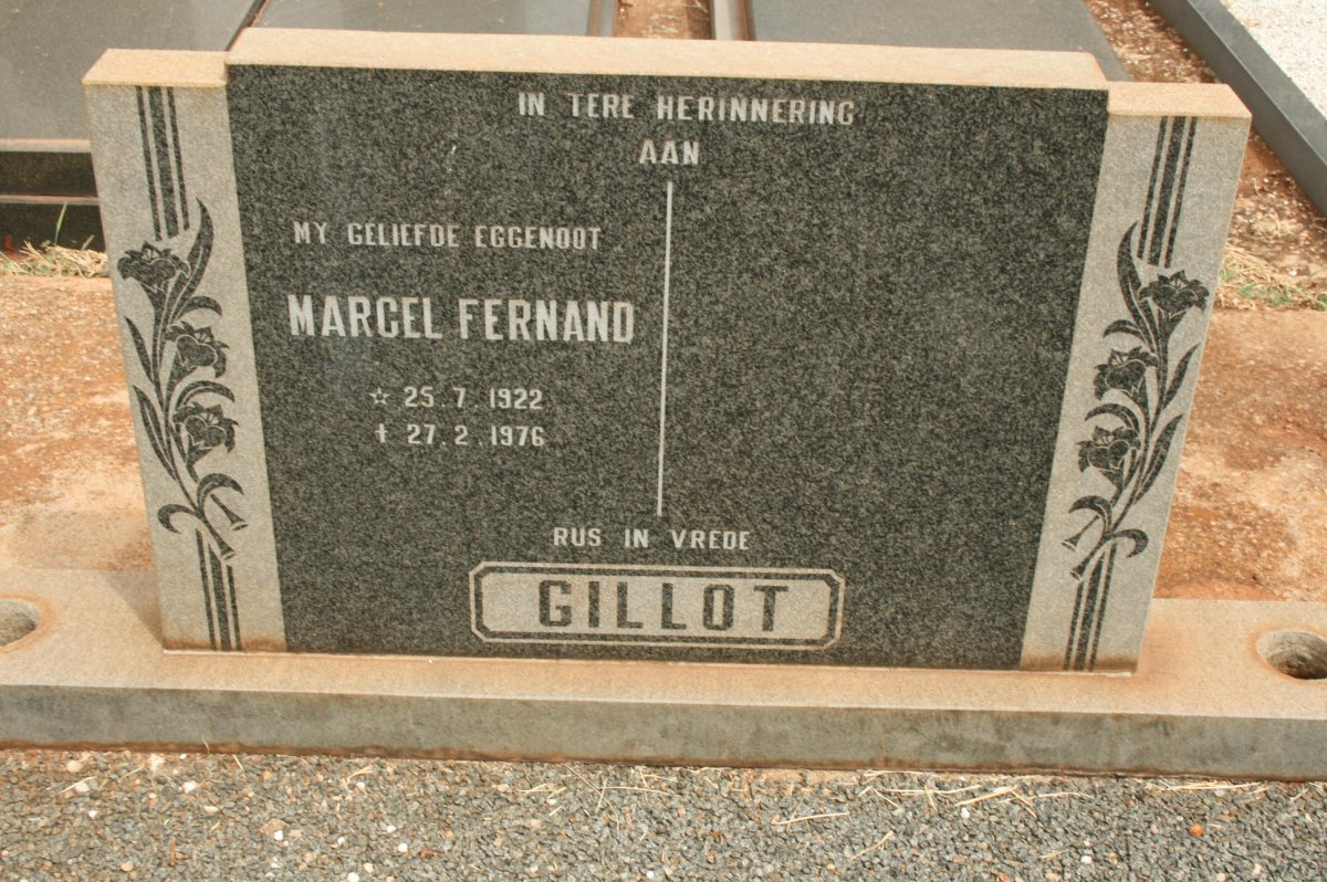 GILLOT Marcel Fernand 1922-1976