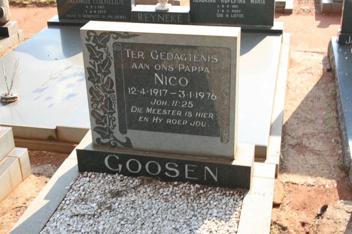 GOOSEN Nico 1917-1976