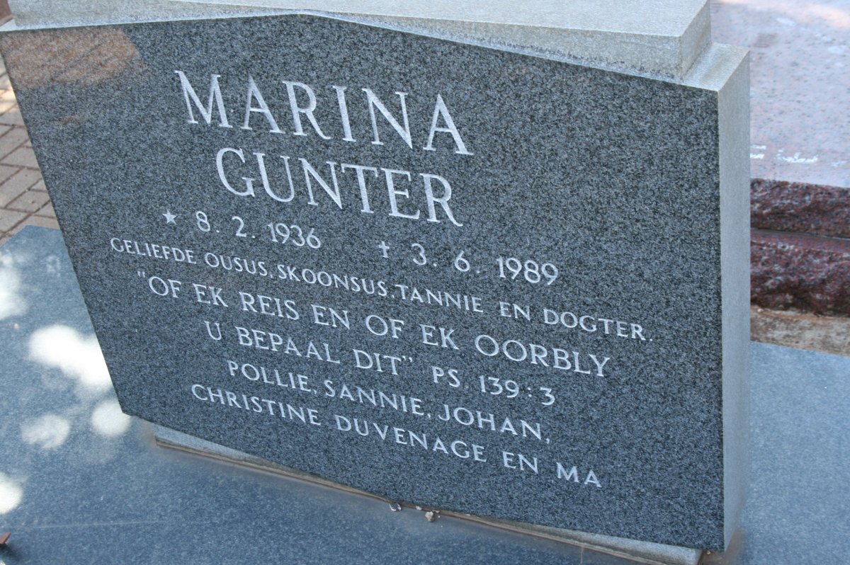 GUNTER Marina 1936-1989