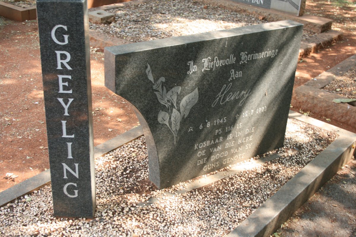GREYLING Henry 1945-1993