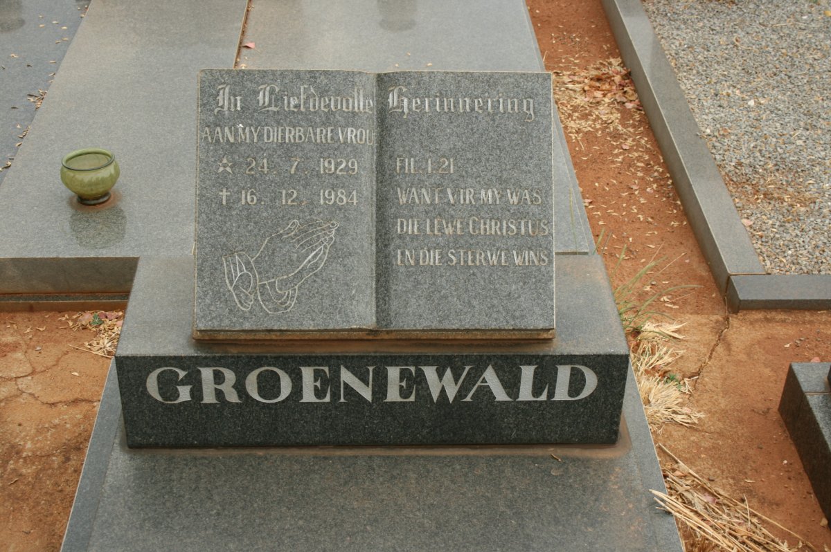 GROENEWALD 1929-1984