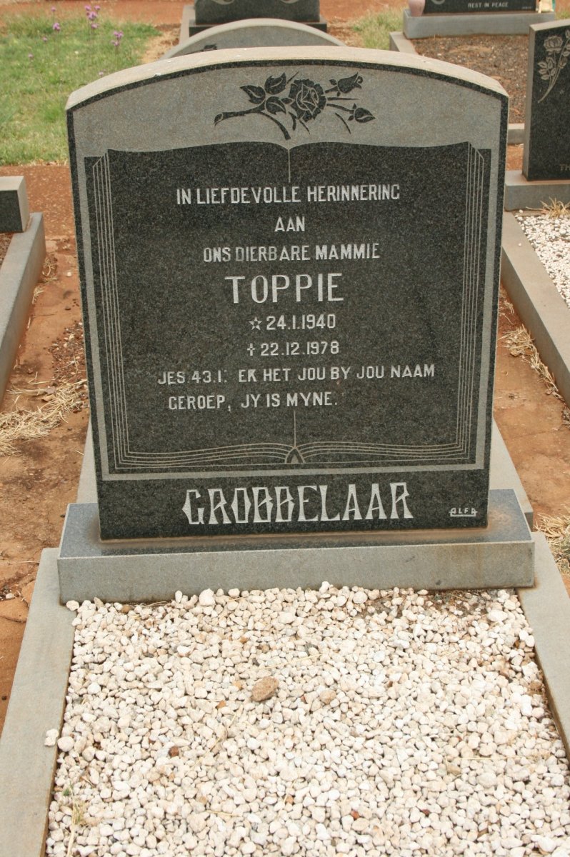 GROBBELAAR Toppie 1940-1978