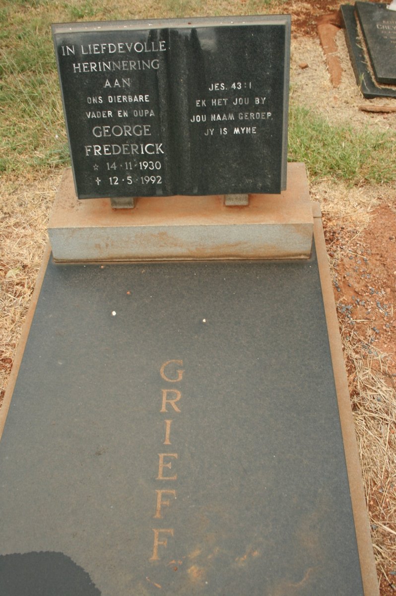GRIEFF George Frederick 1930-1992