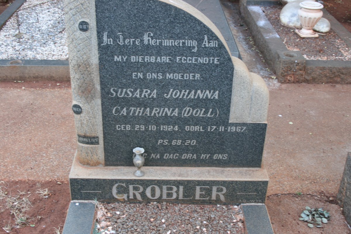 GROBLER Susara Johanna Catharina 1924-1967
