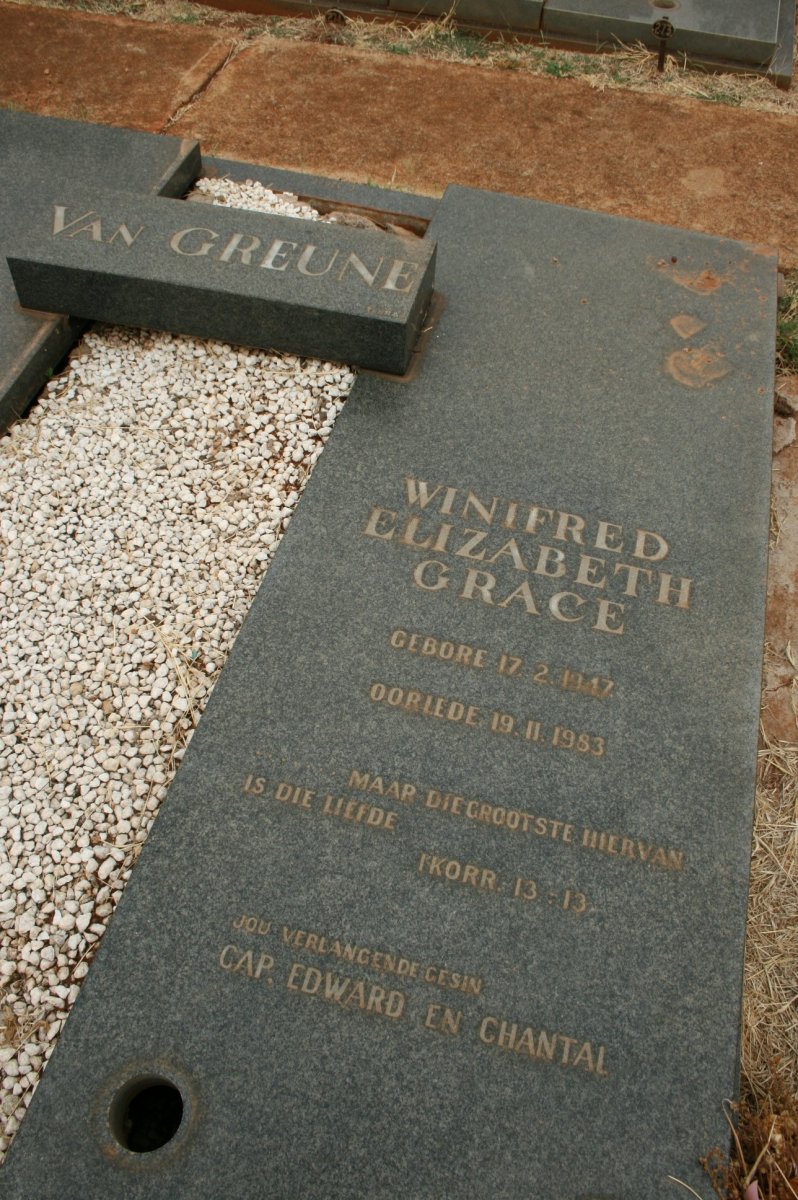 GREUN Winifred Elizabeth Grace, van 1947-1983