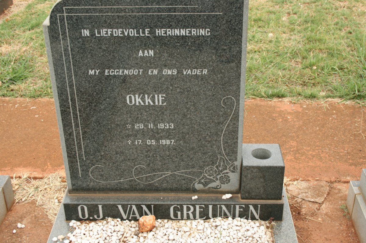 GREUNEN O.J., van 1933-1987