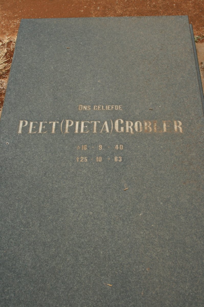 GROBLER Peet 1940-1983