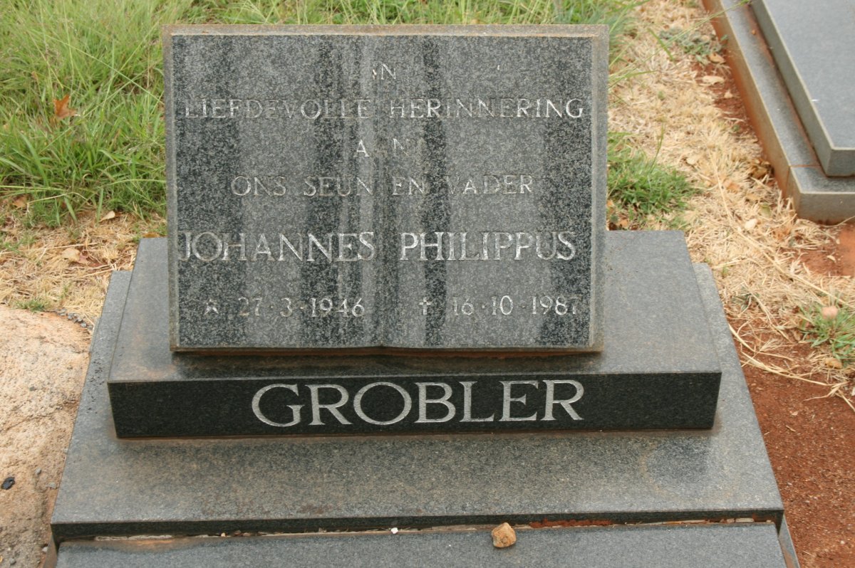 GROBLER Johannes Philippus 1946-1987