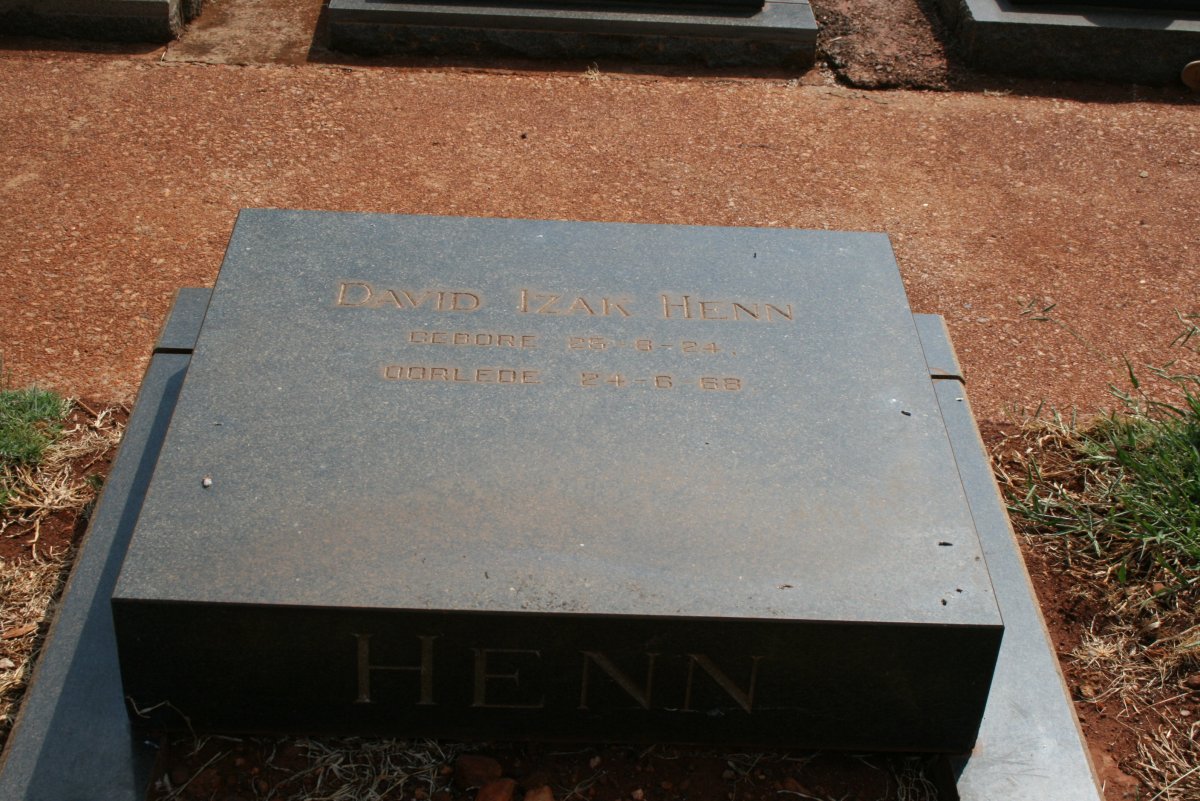 HENN David Izak 1924-1968