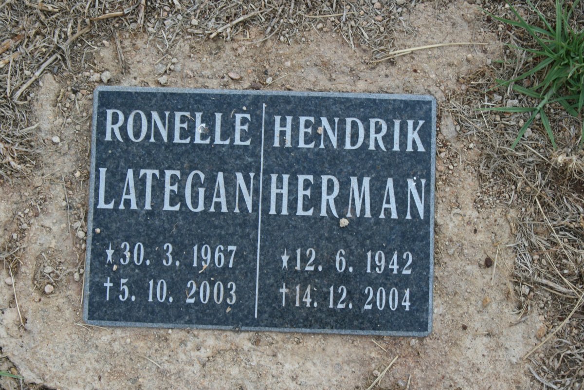 HERMAN Hendrik 1942-2004 &amp; Ronelle LATEGAN 1967-2003