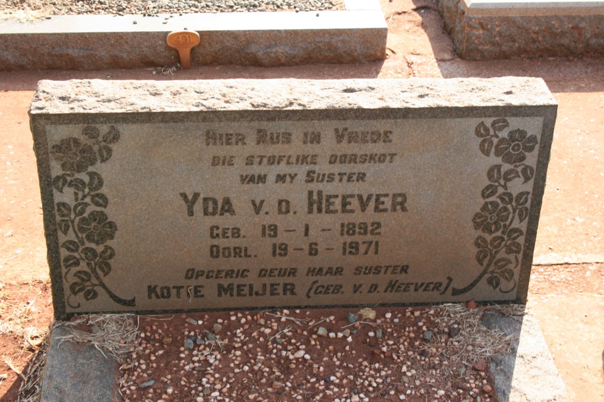 HEEVER Yda, v.d. 1892-1971