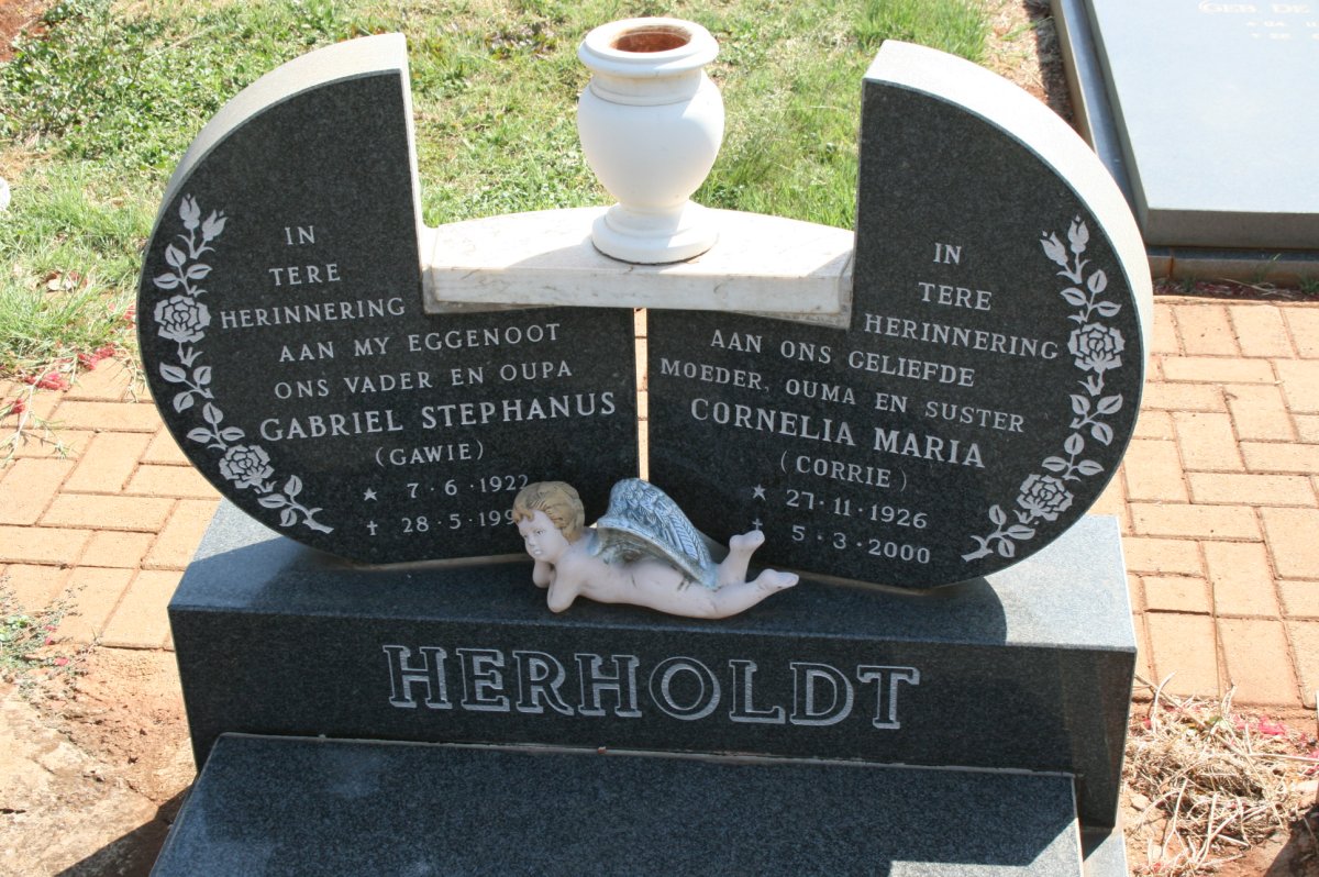 HERHOLDT Gabriel Stephanus 1922-199? &amp; Cornelia Maria 1926-2000