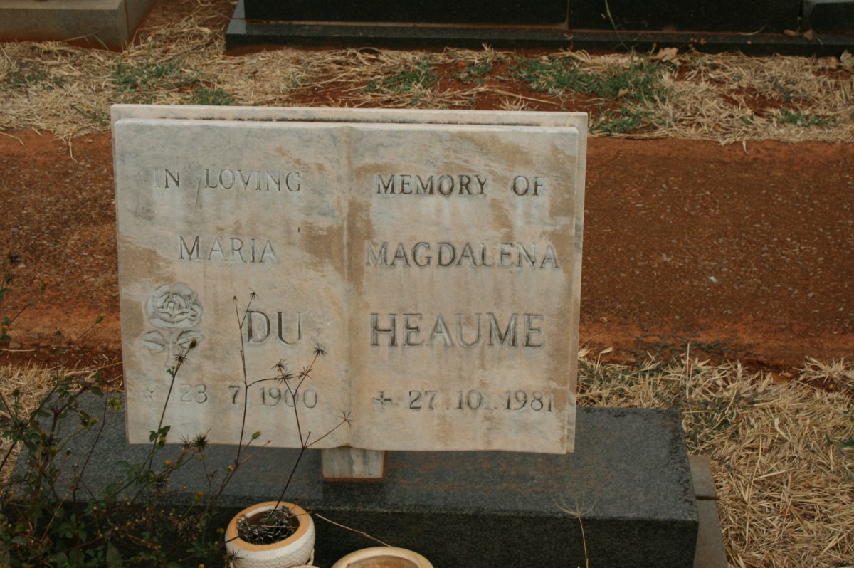 HEAUME Maria Magdalena, du 1900-1981