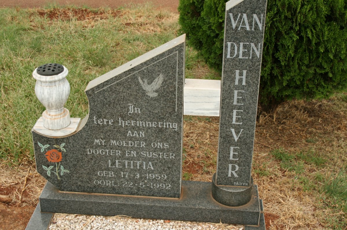 HEEVER Letitia, van den 1959-1992