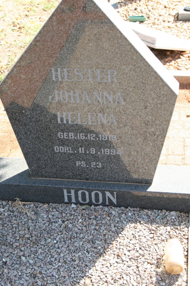 HOON Hester Johanna Helena 1919-1994