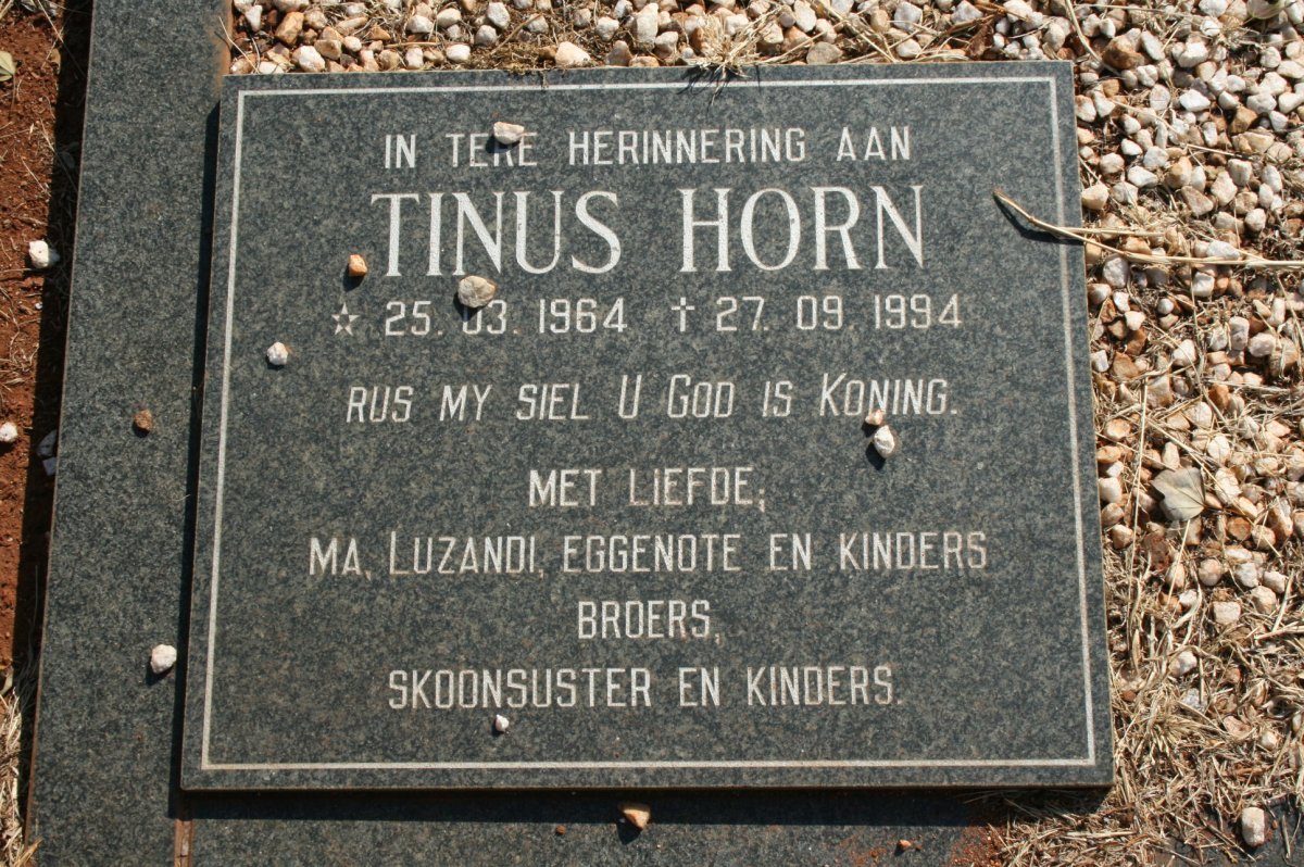 HORN Tinus 1964-1994