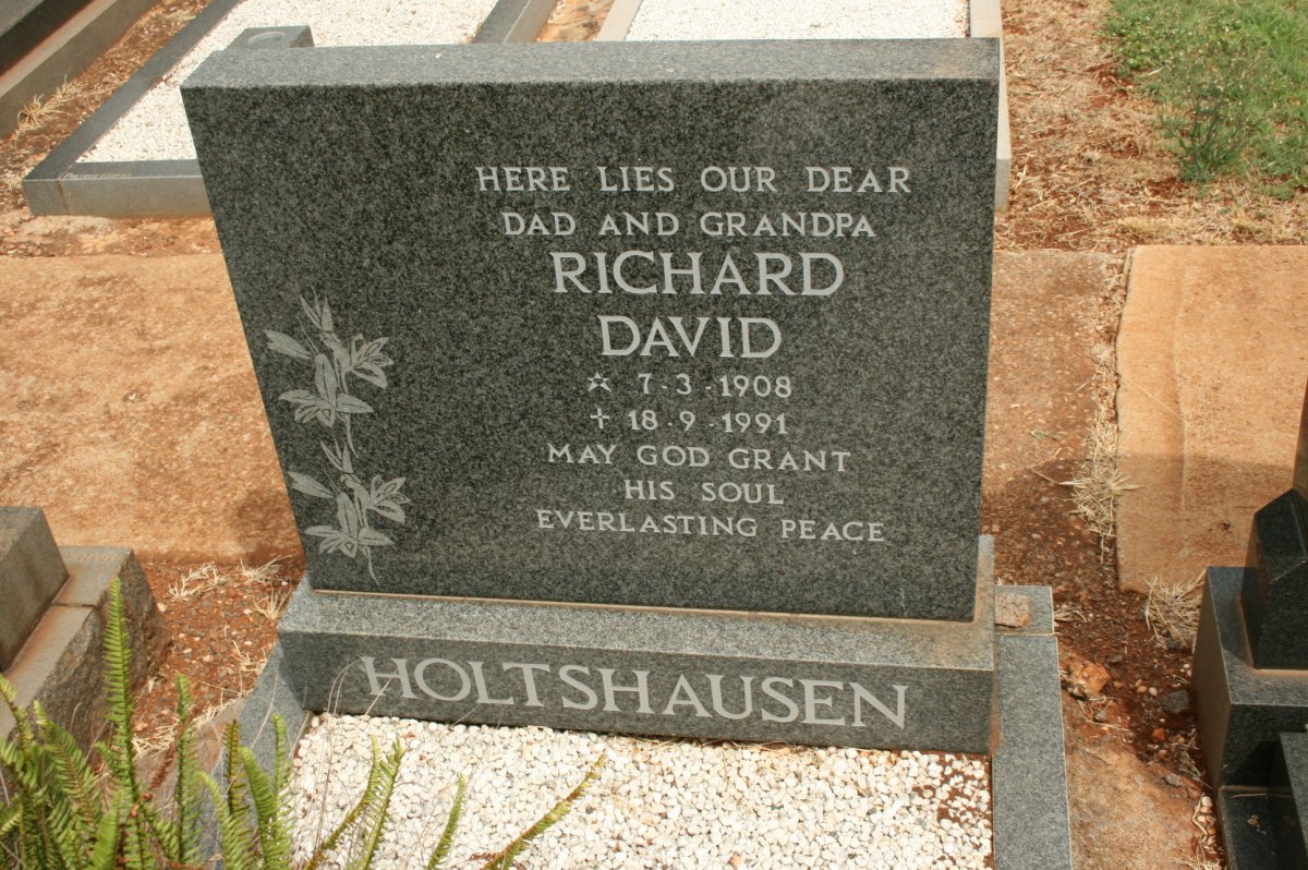 HOLTSHAUSEN Richard David 1908-1991