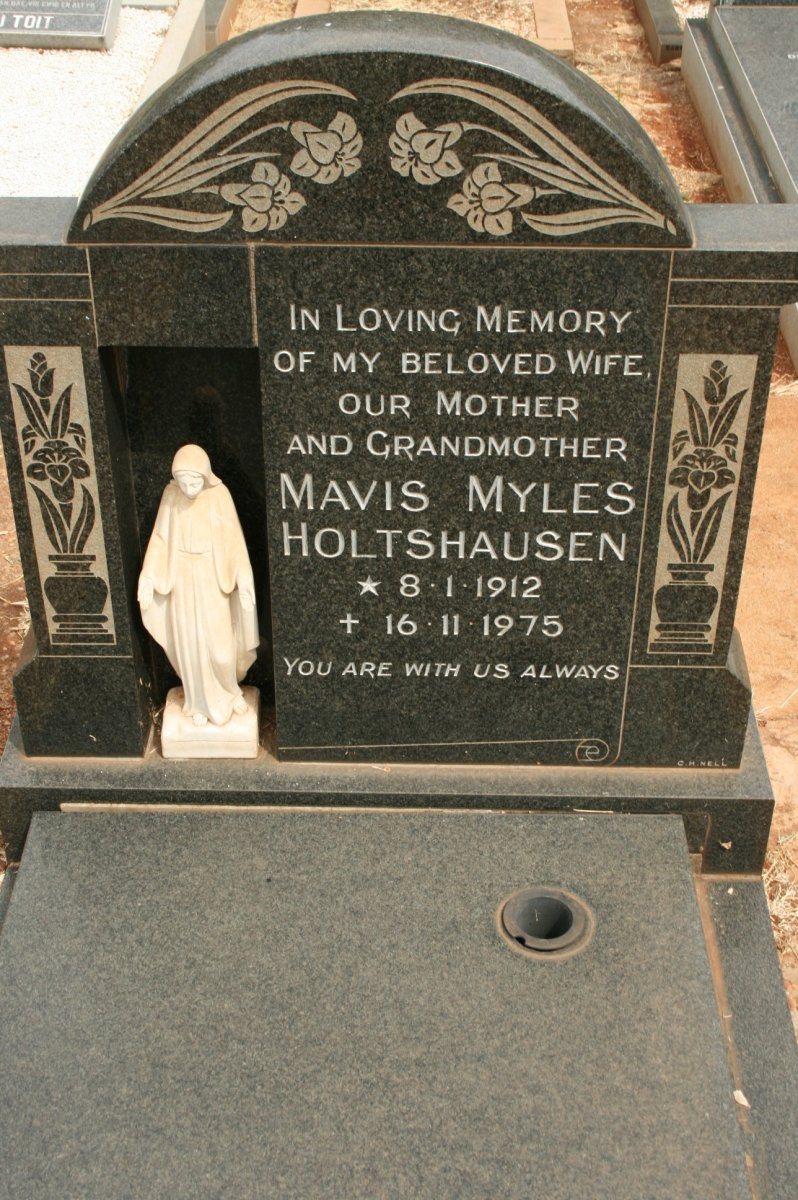 HOLTSHAUSEN Mavis Myles 1912-1975