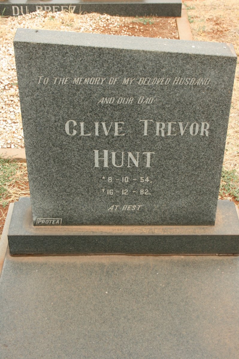 HUNT Clive Trevor 1954-1982