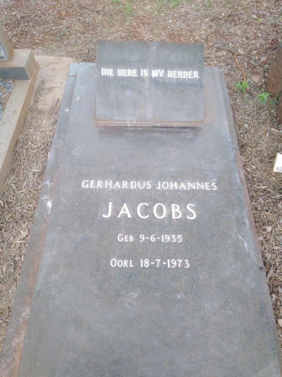 JACOBS Gerhardus Johannes 1935-1973