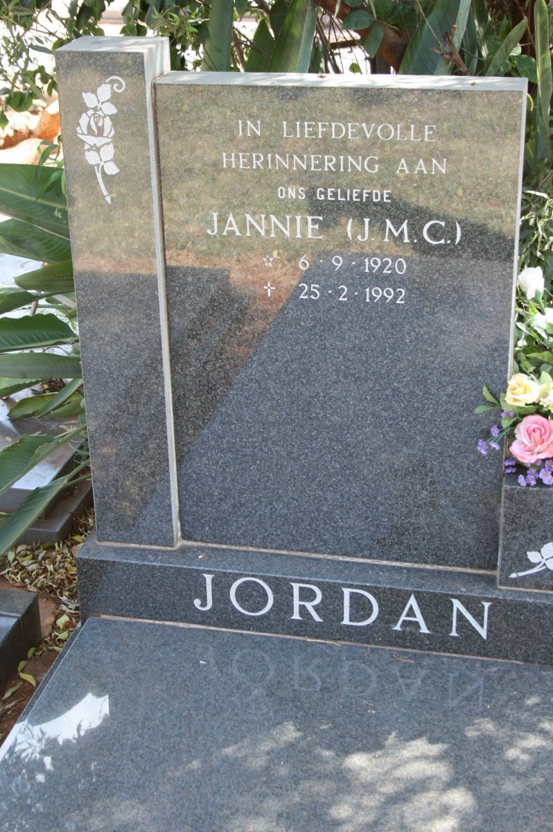 JORDAN J.M.C. 1920-1992
