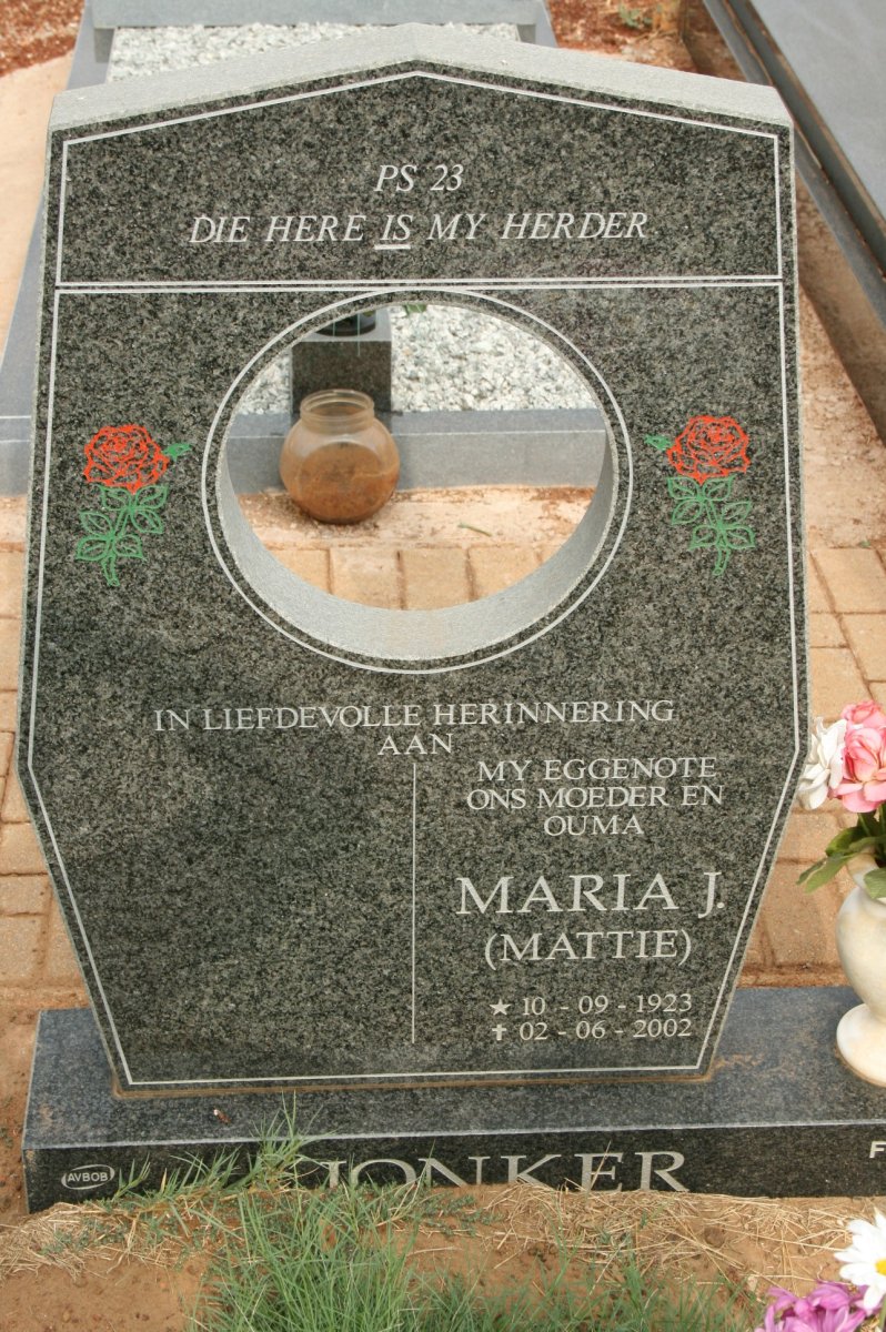 JONKER Maria J. 1923-2002