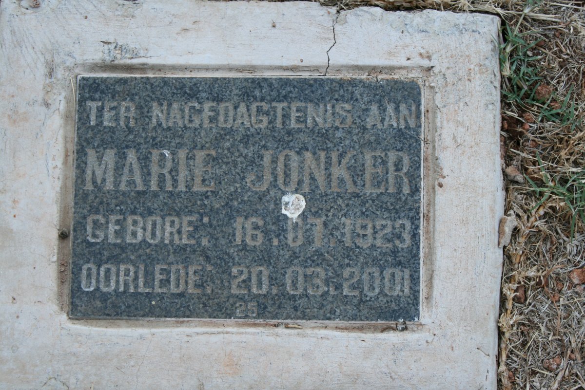 JONKER Marie 1923-2001