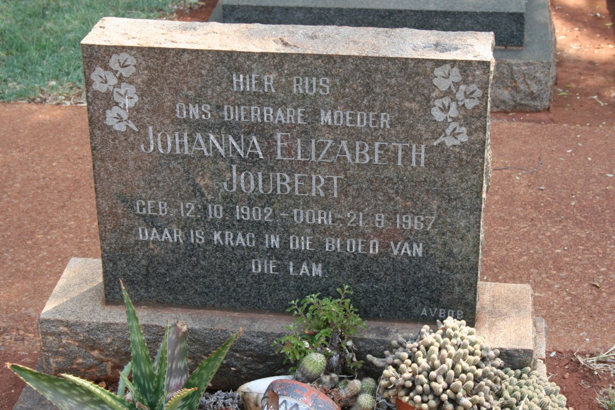 JOUBERT Johanna Elizabeth 1902-1967