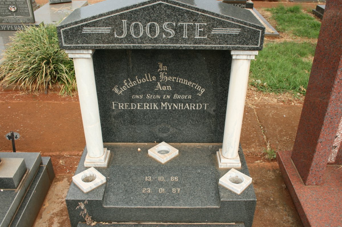 JOOSTE Frederik Mynhardt 1966-1987