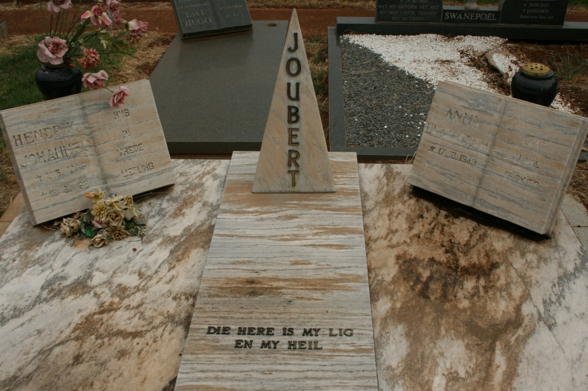 JOUBERT Hendrik Johannes 1946-1984 &amp; Anna Elizabeth 1949-