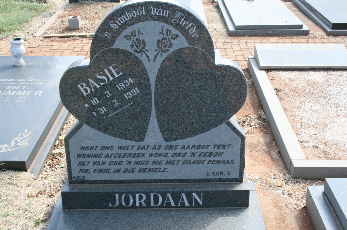 JORDAAN Basie 1934-1991