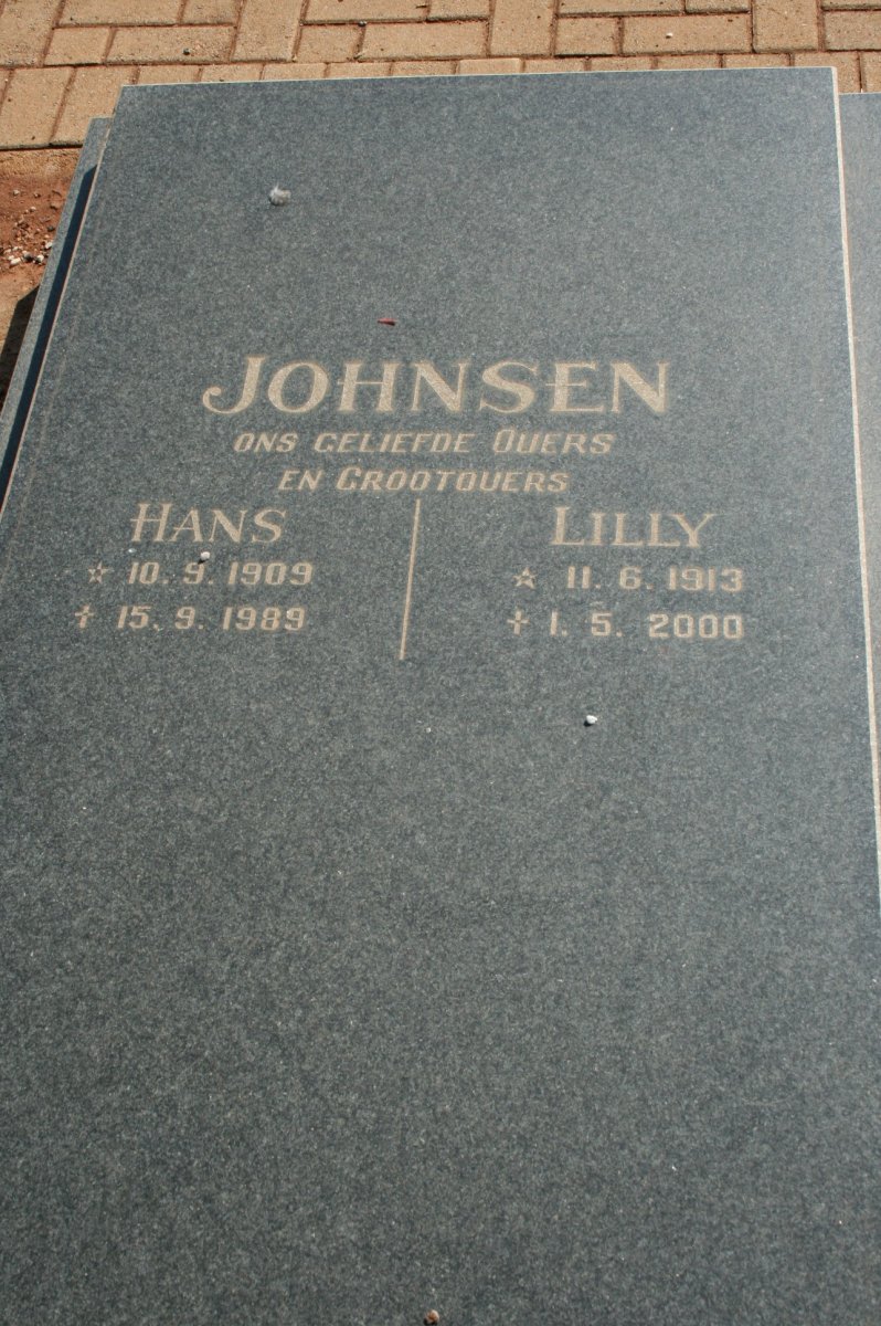 JOHNSEN Hans 1909-1989 &amp; Lilly 1913-2000