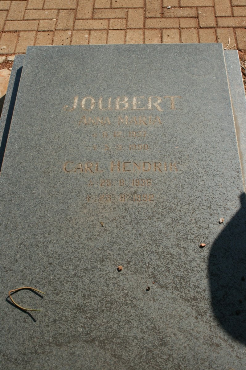 JOUBERT Carl Hendrik 1936-1992 &amp; Anna Maria 1937-1990