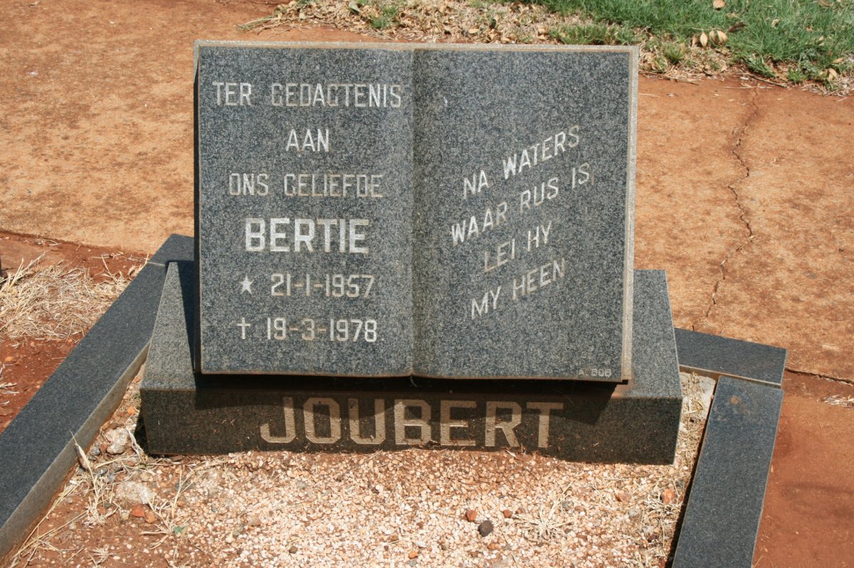JOUBERT Bertie 1957-1978