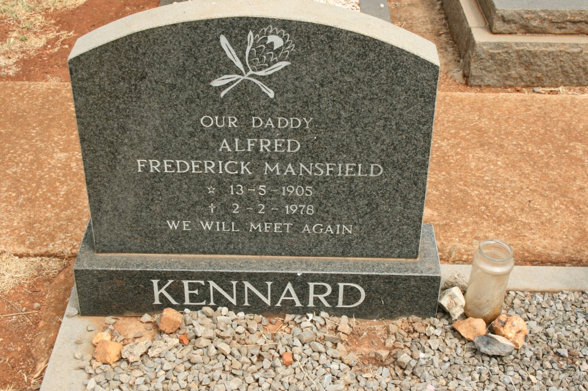 KENNARD Alfred Frederick Mansfield 1905-1978