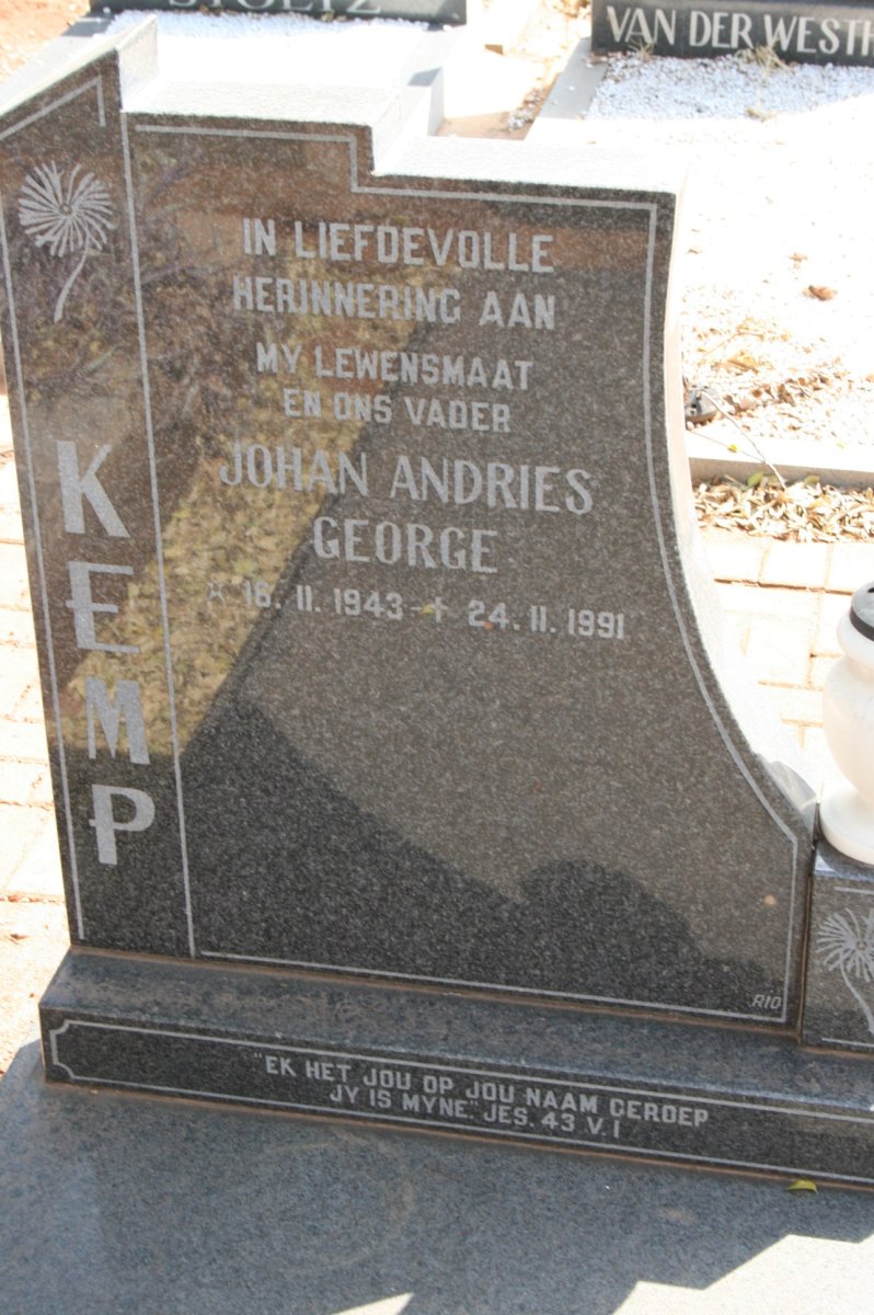 KEMP Johann Andries George 1943-1991