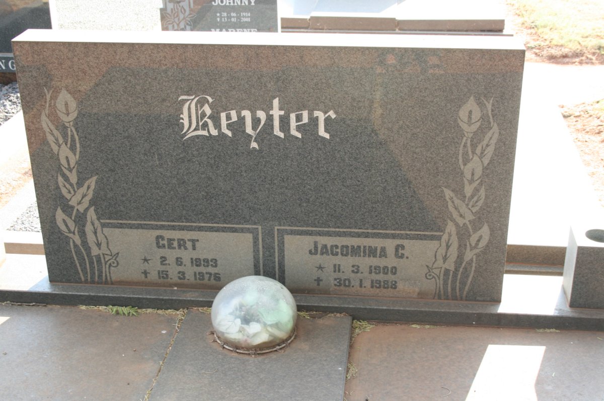 KEYTER Gert 1893-1976 &amp; Jacomina 1900-1988