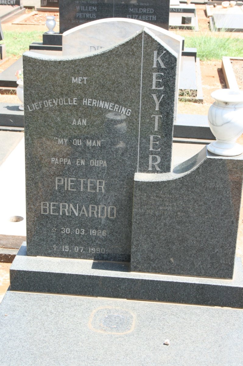 KEYTER Pieter Bernardao 1926-1990