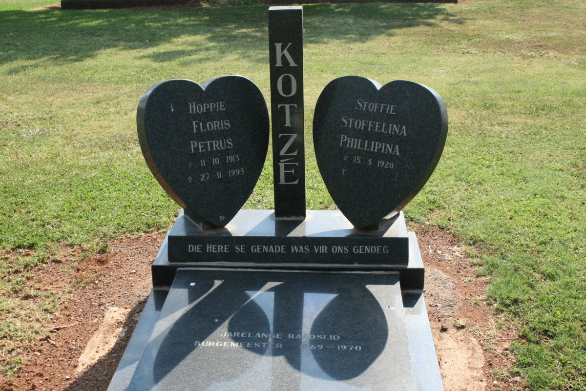 KOTZE Floris Petrus 1913-1993 &amp; Stoffelina Phillipina 1920-