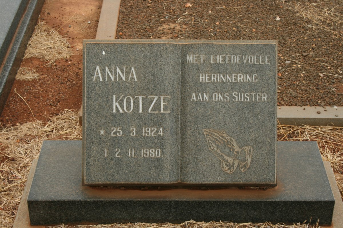 KOTZE Anna 1924-1980