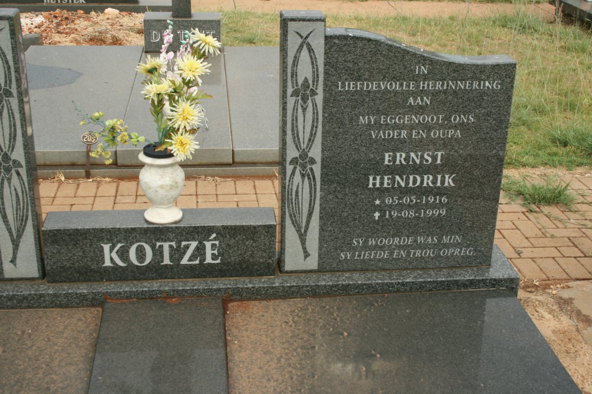 KOTZE Ernst Hendrik 1916-1999